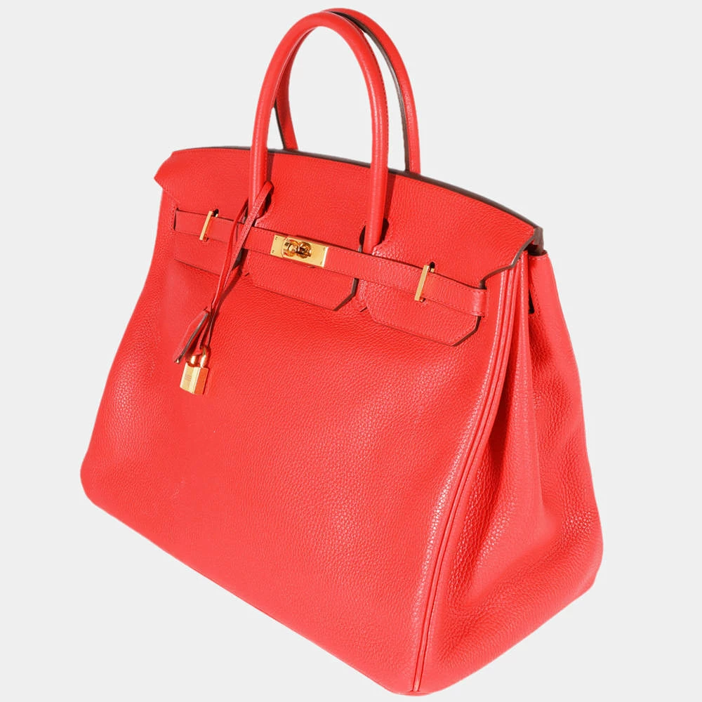 Hermes Geranium Togo Birkin 40 GHW For Women 4 Hermes Geranium Togo Birkin 40 GHW For Women - Image 2