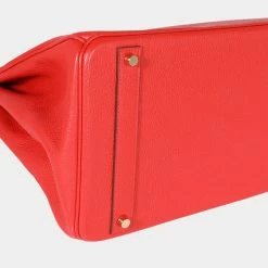 Hermes Geranium Togo Birkin 40 GHW For Women 15 Hermes Geranium Togo Birkin 40 GHW For Women -Deals Hermes Store luxury women hermes used handbags p653694 007