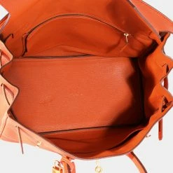 Hermes Orange Togo Birkin 35 GHW For Women 13 Hermes Orange Togo Birkin 35 GHW For Women -Deals Hermes Store luxury women hermes used handbags p653699 002