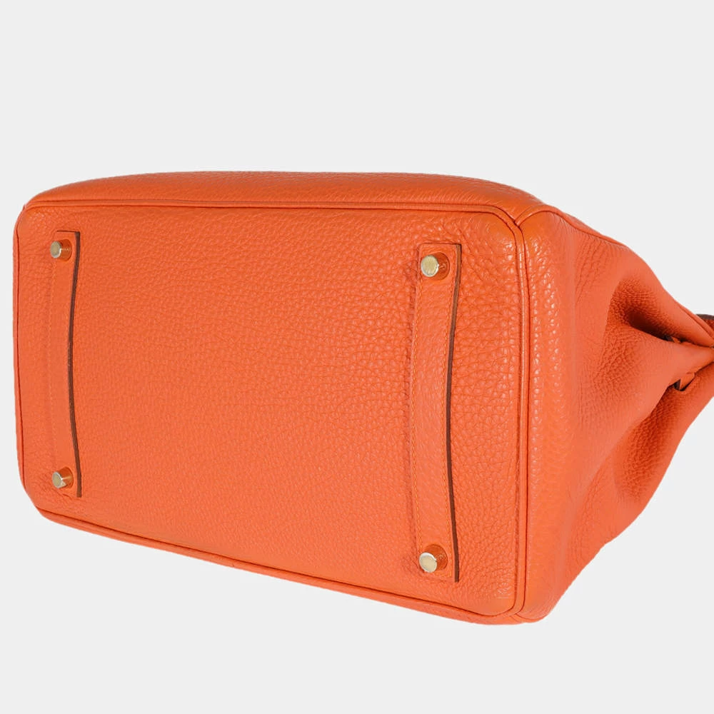 Hermes Orange Togo Birkin 35 GHW For Women 8 Hermes Orange Togo Birkin 35 GHW For Women - Image 6