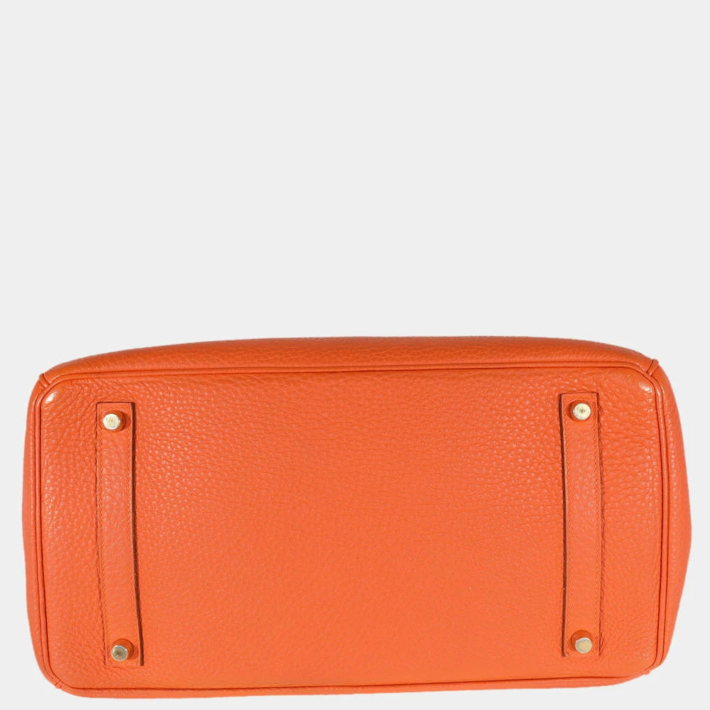 Hermes Orange Togo Birkin 35 GHW For Women 6 Hermes Orange Togo Birkin 35 GHW For Women - Image 4
