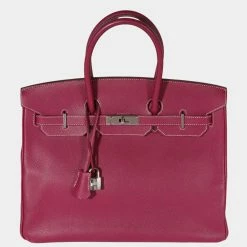 Hermes Limited Edition Tosca Epsom & Rose Tyrien Candy Birkin 35 PHW For Women