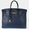 Hermes Bleu Saphir Togo Birkin 40 GHW For Women