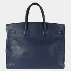 Hermes Bleu Saphir Togo Birkin 40 GHW For Women -Deals Hermes Store luxury women hermes used handbags p653704 003