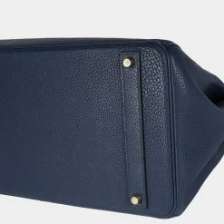 Hermes Bleu Saphir Togo Birkin 40 GHW For Women -Deals Hermes Store luxury women hermes used handbags p653704 005