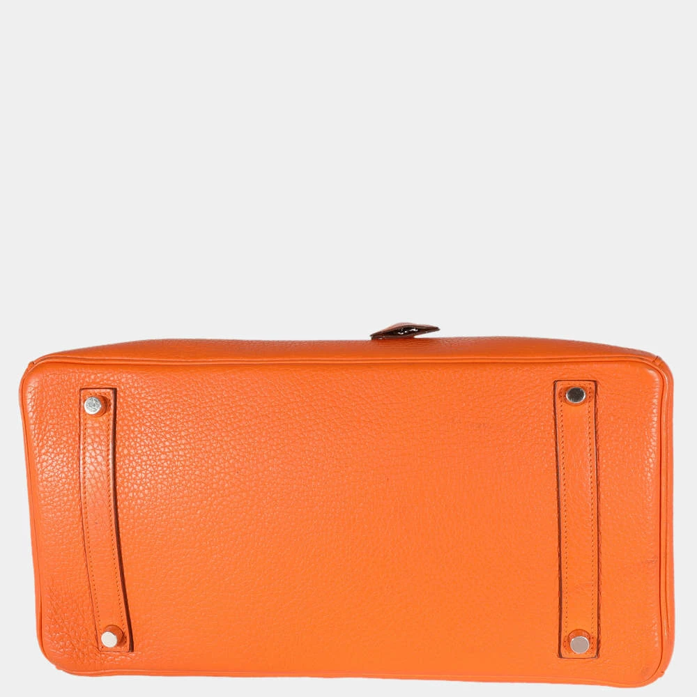 Hermes Orange Togo Birkin 35 PHW For Women 6 Hermes Orange Togo Birkin 35 PHW For Women - Image 4