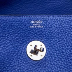 Hermes Electric Bleu Togo Leather Lindy 34 Bag For Women 21 Hermes Electric Bleu Togo Leather Lindy 34 Bag For Women -Deals Hermes Store luxury women hermes used handbags p653908 002