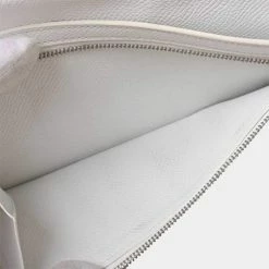 Hermes Vaux Epsom Bearnsfre Bi-Fold Long Wallet Lime Green / White For Women -Deals Hermes Store luxury women hermes used handbags p654219 006