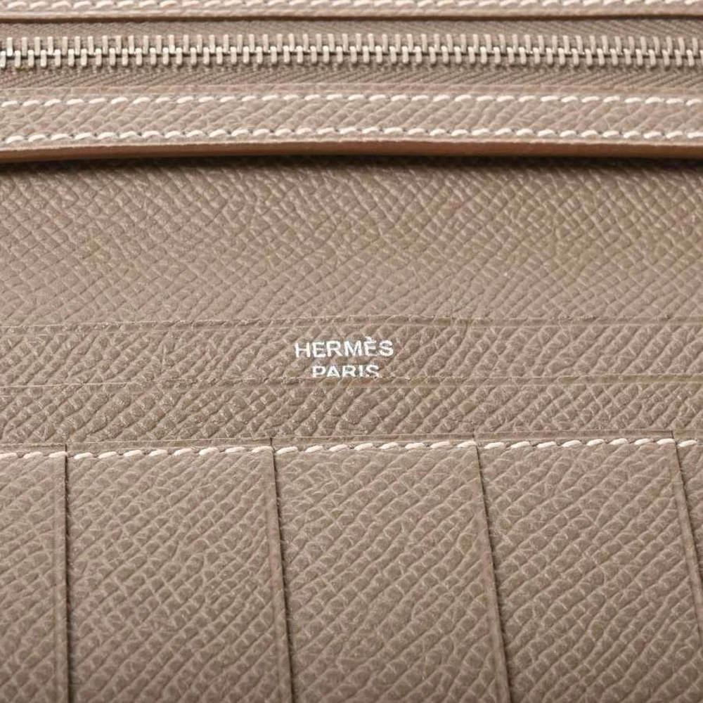Hermes Vaux Epsom Bearnsfre Bi-fold Wallet Pink / Greige For Women 6 Hermes Vaux Epsom Bearnsfre Bi-fold Wallet Pink / Greige For Women - Image 4