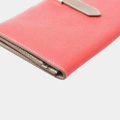 Hermes Vaux Epsom Bearnsfre Bi-fold Wallet Pink / Greige For Women 17 Hermes Vaux Epsom Bearnsfre Bi-fold Wallet Pink / Greige For Women -Deals Hermes Store luxury women hermes used handbags p654221 003