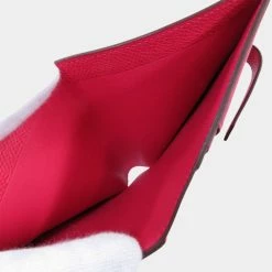 Hermes Bearn Pink Bi-Fold Wallet Epsom Ladies Hermes For Women -Deals Hermes Store luxury women hermes used handbags p654223 001