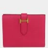 Hermes Bearn Pink Bi-Fold Wallet Epsom Ladies Hermes For Women