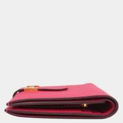 Hermes Bearn Pink Bi-Fold Wallet Epsom Ladies Hermes For Women -Deals Hermes Store luxury women hermes used handbags p654223 003