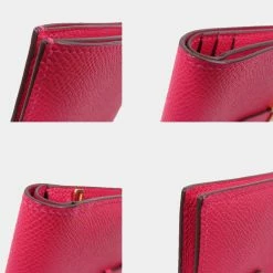 Hermes Bearn Pink Bi-Fold Wallet Epsom Ladies Hermes For Women -Deals Hermes Store luxury women hermes used handbags p654223 010