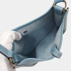 Hermes Bag Ladies Handbag Shoulder Mini Evelyne 1 TPM Short Vaux Epsom Blue Gene â¡ I Engraved For Women -Deals Hermes Store luxury women hermes used handbags p654224 005