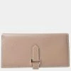 Hermes Vaux Epsom Bearnsfre Bi-fold Wallet Greige For Women