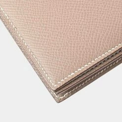 Hermes Vaux Epsom Bearnsfre Bi-fold Wallet Greige For Women -Deals Hermes Store luxury women hermes used handbags p654225 004