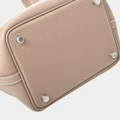 Hermes Taurillon Clemence Picotin Lock GM Handbag Brown For Women -Deals Hermes Store luxury women hermes used handbags p654232 009