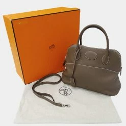 Hermes Bag Ladies Handbag Shoulder 2way Bolide 31 Taurillon Clemence Etup Greige A Engraved For Women -Deals Hermes Store luxury women hermes used handbags p654235 009