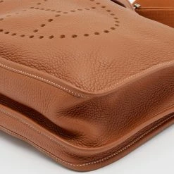 Hermes Gold Clemence Leather Evelyne III GM Bag For Women -Deals Hermes Store luxury women hermes used handbags p654760 009