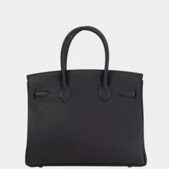 Hermes Black Togo Leather Gold Hardware Birkin 30 Bag For Women -Deals Hermes Store luxury women hermes used handbags p655888 004