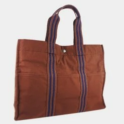 Hermes Fool Toe GM Cotton Tea Unisex Handbag For Women -Deals Hermes Store luxury women hermes used handbags p657515 007