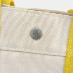 Hermes Bag Women's Men's Tote Handbag Bora PM Canvas Yellow Ivory For Women -Deals Hermes Store luxury women hermes used handbags p657517 003