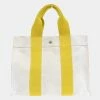 Hermes Bag Women's Men's Tote Handbag Bora PM Canvas Yellow Ivory For Women -Deals Hermes Store luxury women hermes used handbags p657517 006