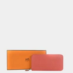 Hermes Azap Silk In Long Vaux Epson Rose Jaipur Pink T Women's Wallet For Women -Deals Hermes Store luxury women hermes used handbags p657520 008