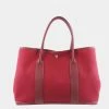 Hermes Garden Party PM Toile Officier Red L Ladies Handbag For Women -Deals Hermes Store luxury women hermes used handbags p657527 001