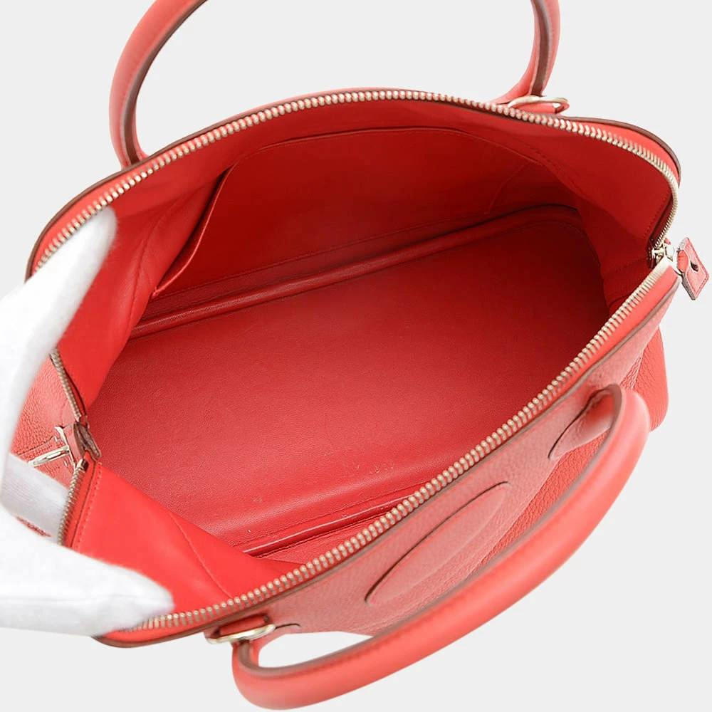 Hermes Bored 31 Taurillon Clemence Rougevif N Engraved Handbag For Women 5 Hermes Bored 31 Taurillon Clemence Rougevif N Engraved Handbag For Women - Image 3