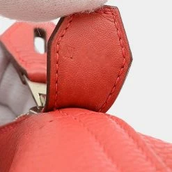 Hermes Bored 31 Taurillon Clemence Rougevif N Engraved Handbag For Women 13 Hermes Bored 31 Taurillon Clemence Rougevif N Engraved Handbag For Women -Deals Hermes Store luxury women hermes used handbags p657542 006
