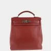 Hermes Kelly Ad Leather Red Brown D Ladies Backpack Daypack For Women -Deals Hermes Store luxury women hermes used handbags p657551 006