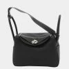 Hermes Lindy 26 Taurillon Clemence Black Z Engraved For Women