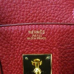Hermes Birkin 30 Taurillon Clemence Rouge Bag Ladies Handbag For Women 17 Hermes Birkin 30 Taurillon Clemence Rouge Bag Ladies Handbag For Women -Deals Hermes Store luxury women hermes used handbags p657558 003