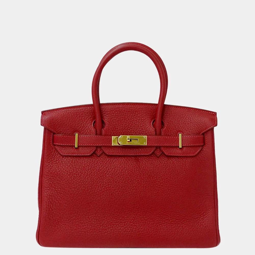 Hermes Birkin 30 Taurillon Clemence Rouge Bag Ladies Handbag For Women 3 Hermes Birkin 30 Taurillon Clemence Rouge Bag Ladies Handbag For Women