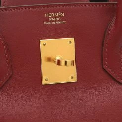 Hermes Birkin 30 Jonathan Rouge Viff Y Engraved Handbag For Women -Deals Hermes Store luxury women hermes used handbags p657560 003