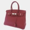 Hermes Red Togo Leather Palladium Hardware Birkin 30 Bag For Women -Deals Hermes Store luxury women hermes used handbags p657742 002