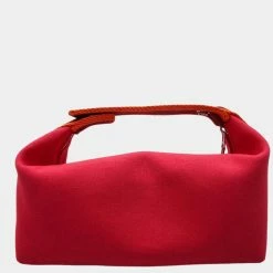 Hermes Pink Canvas Brac PM Clutch Bag For Women -Deals Hermes Store luxury women hermes used handbags p657745 002