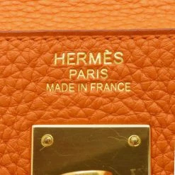 Hermes Orange Togo Leather Gold Hardware Kelly 35 Bag For Women -Deals Hermes Store luxury women hermes used handbags p657749 002