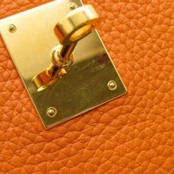 Hermes Orange Togo Leather Gold Hardware Kelly 35 Bag For Women -Deals Hermes Store luxury women hermes used handbags p657749 009