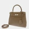 Hermes Grey Togo Leather Palladium Hardware Kelly 25 Bag For Women -Deals Hermes Store luxury women hermes used handbags p657750 005