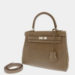 Hermes Grey Togo Leather Palladium Hardware Kelly 25 Bag For Women