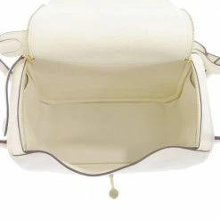 Hermes White Taurillon Clemence Leather Lindy 26 Satchel Bag For Women -Deals Hermes Store luxury women hermes used handbags p657751 002