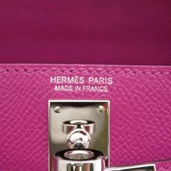 Hermes Purple Epsom Leather Palladium Hardware Mini Kelly Sellier 20 Bag For Women -Deals Hermes Store luxury women hermes used handbags p657752 005