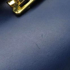 Hermes Blue Box Calf Leather Gold Hardware Vintage Mini Kelly Bag For Women -Deals Hermes Store luxury women hermes used handbags p657753 008