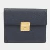 Hermes Bleu Indigo Epsom Leather Mini Clic Card Holder For Women