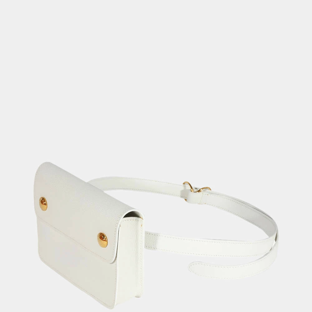 Hermes Vintage White Evergrain Pochette Belt Bag GHW For Women 4 Hermes Vintage White Evergrain Pochette Belt Bag GHW For Women - Image 2