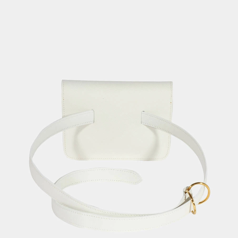 Hermes Vintage White Evergrain Pochette Belt Bag GHW For Women 5 Hermes Vintage White Evergrain Pochette Belt Bag GHW For Women - Image 3