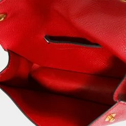 Hermes Vintage Rouge Vif Courchevel Pochette Belt Bag GHW For Women 9 Hermes Vintage Rouge Vif Courchevel Pochette Belt Bag GHW For Women -Deals Hermes Store luxury women hermes used handbags p658100 004